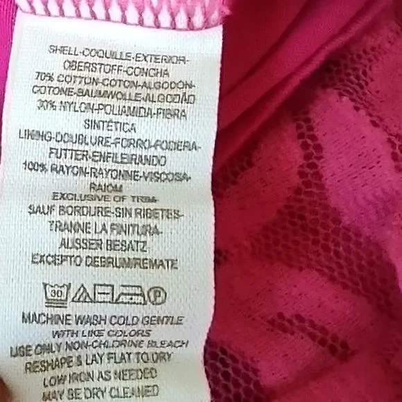 Free People Bright Pink Double Mini Dress with Detachable Lace Outer Dress No Sz - Picture 10 of 11